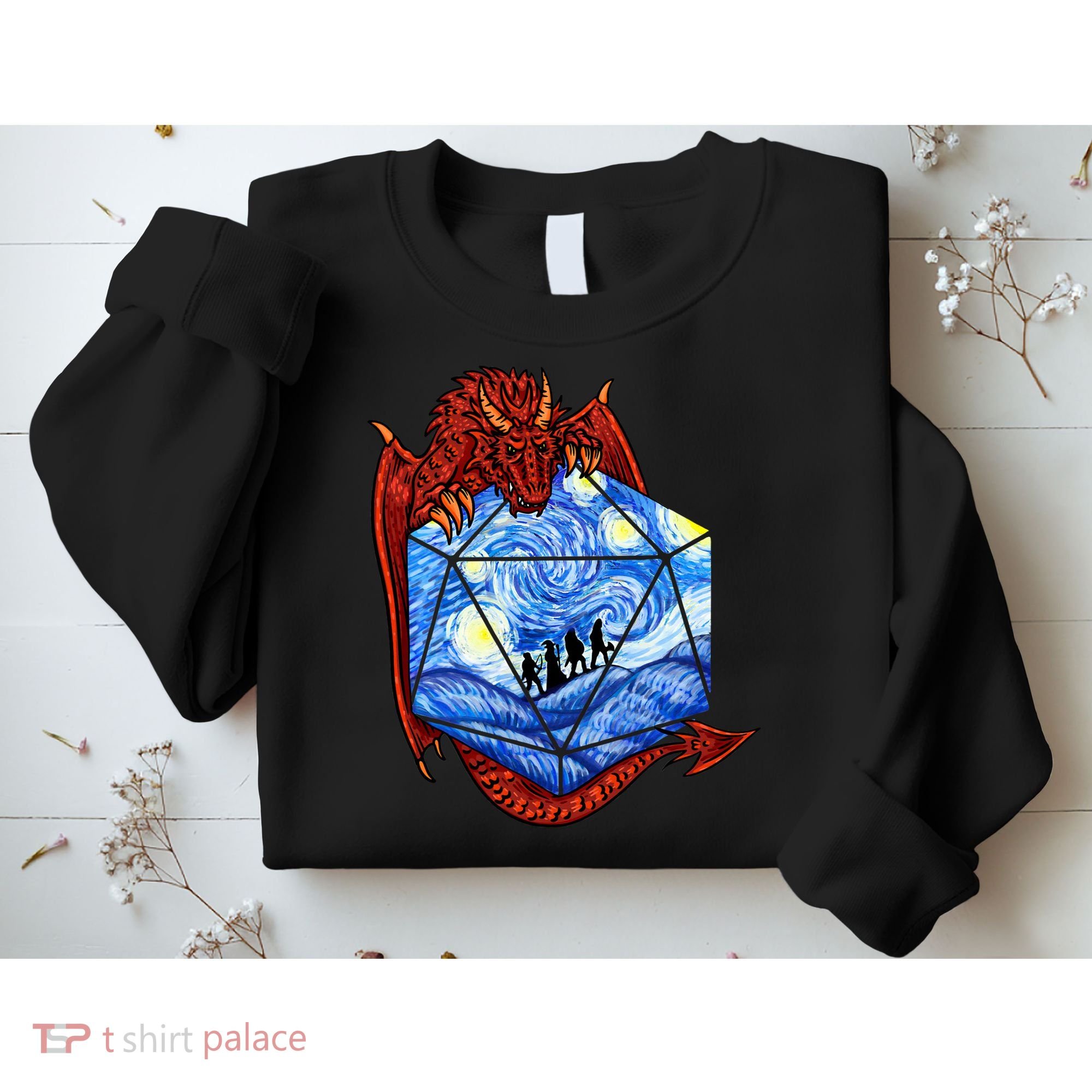 Funny Nerdy Gamer Fantasy Art Starry Night Sweatshirt