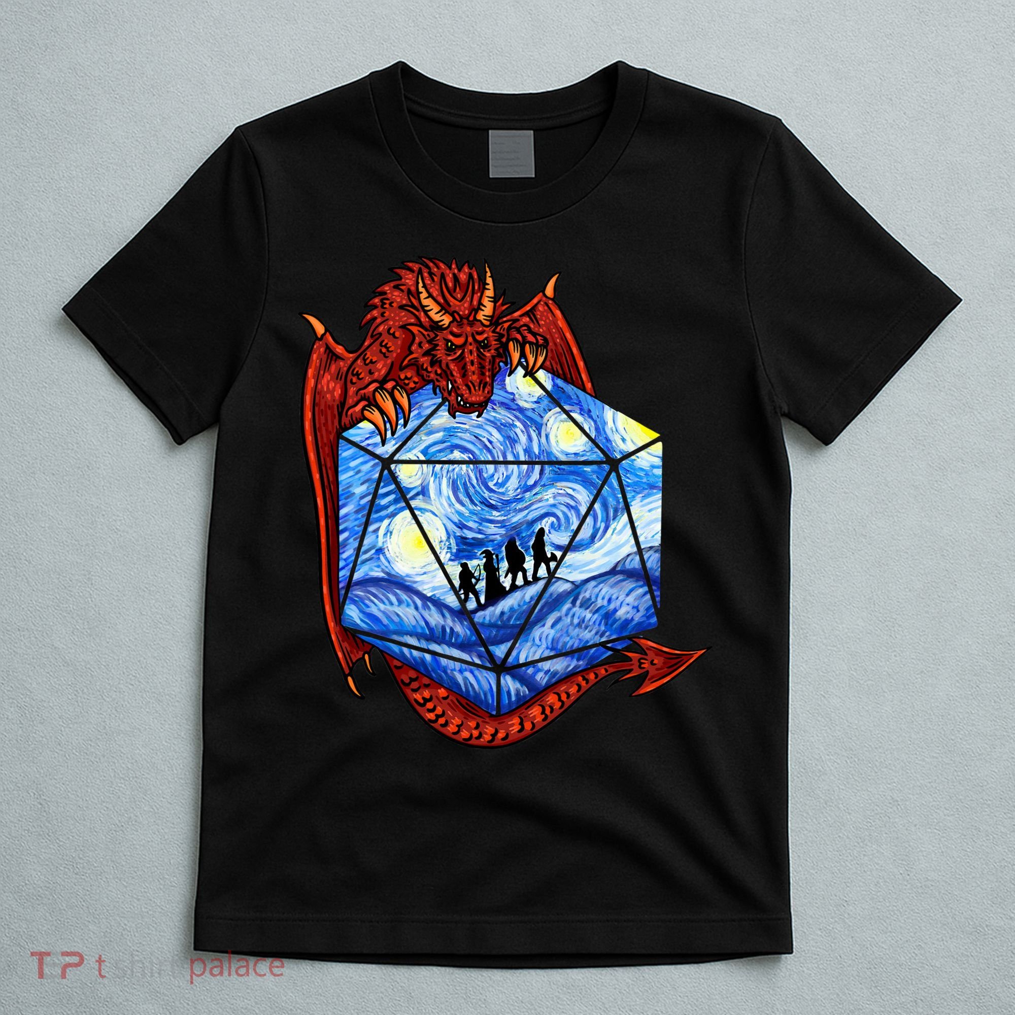 Funny Nerdy Gamer Fantasy Art Starry Night T-Shirt