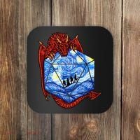 Funny Nerdy Gamer Fantasy Art Starry Night Coaster thumb 0