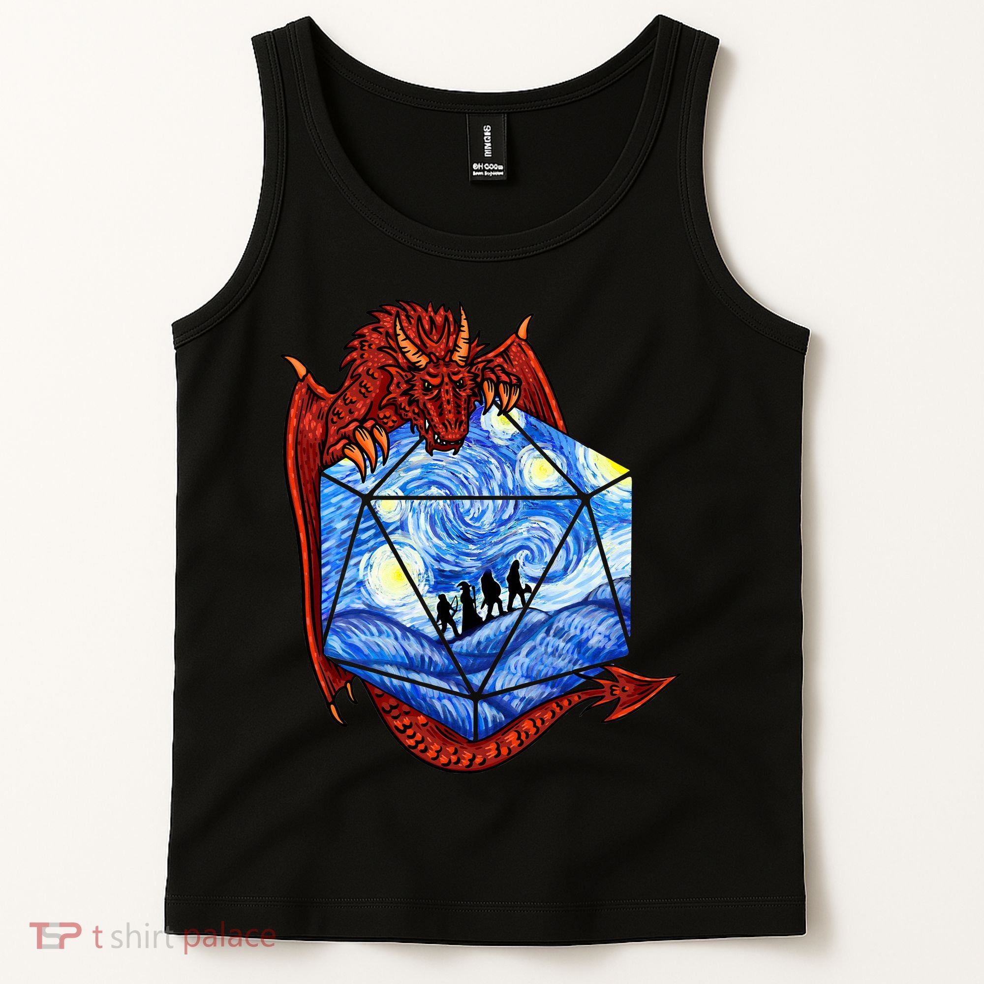 Funny Nerdy Gamer Fantasy Art Starry Night Tank Top