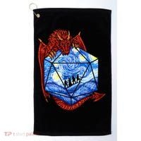 Funny Nerdy Gamer Fantasy Art Starry Night Golf Towel thumb 0