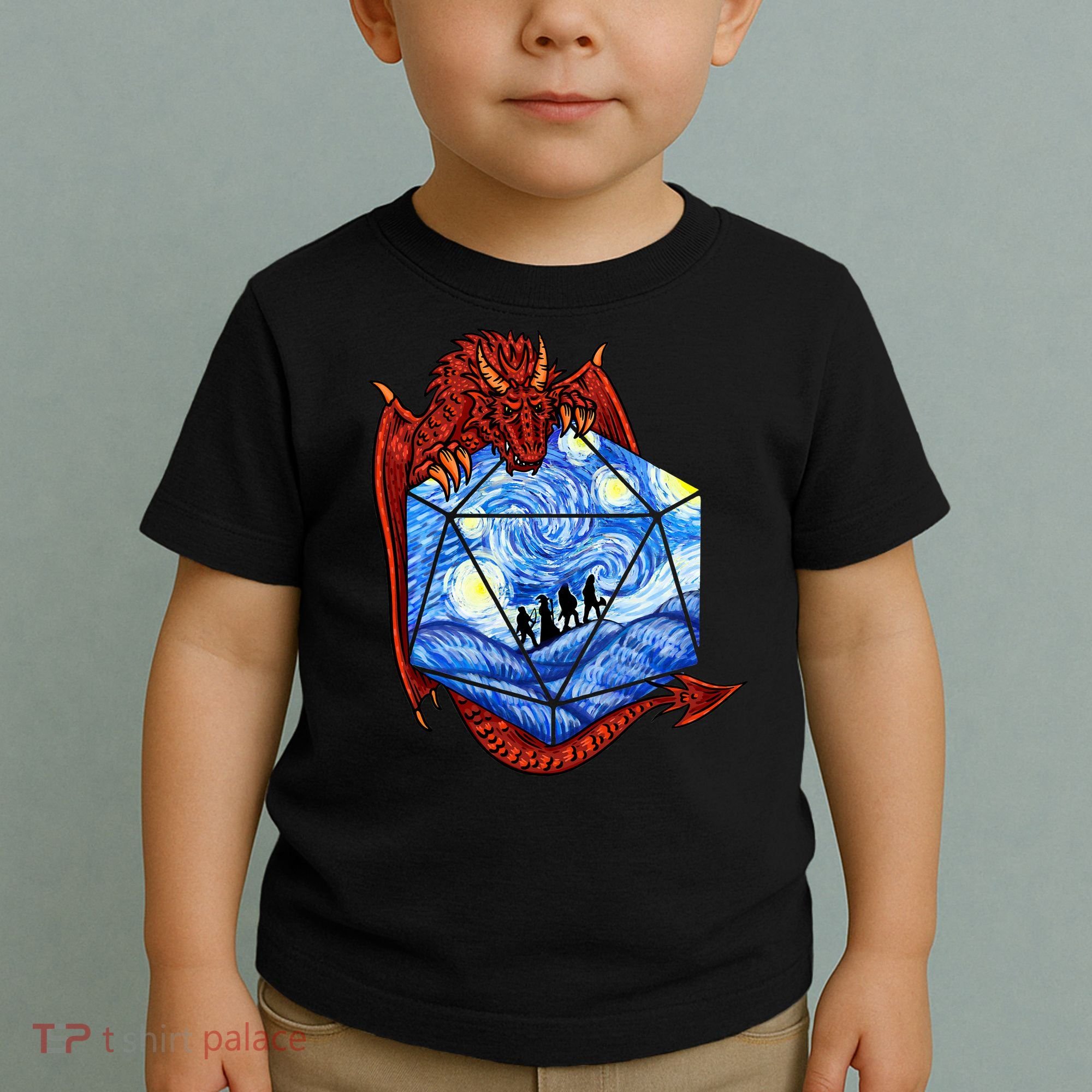 Funny Nerdy Gamer Fantasy Art Starry Night Toddler T-Shirt