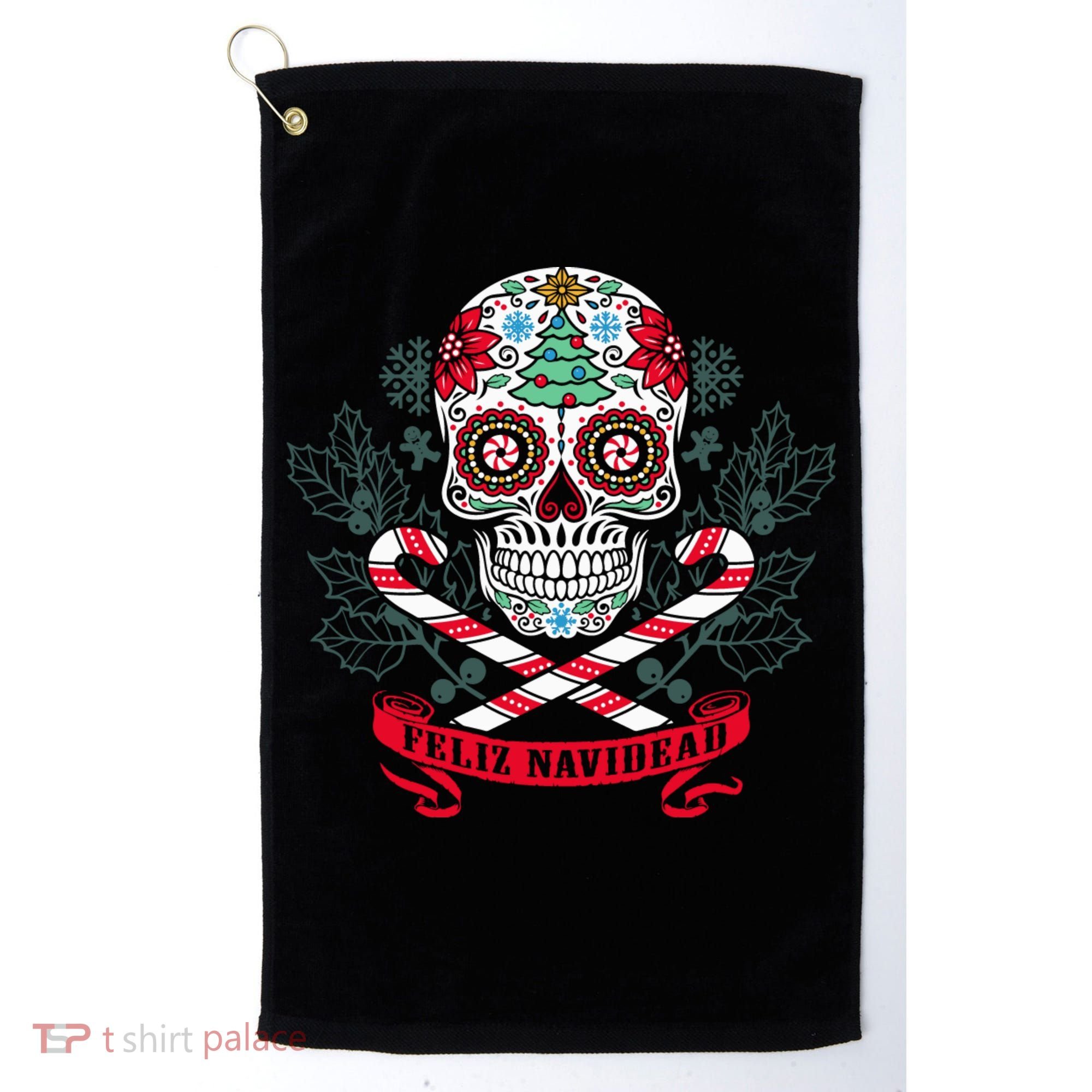 Feliz Navidad Holiday Season Christmas Xmas Mexican Golf Towel