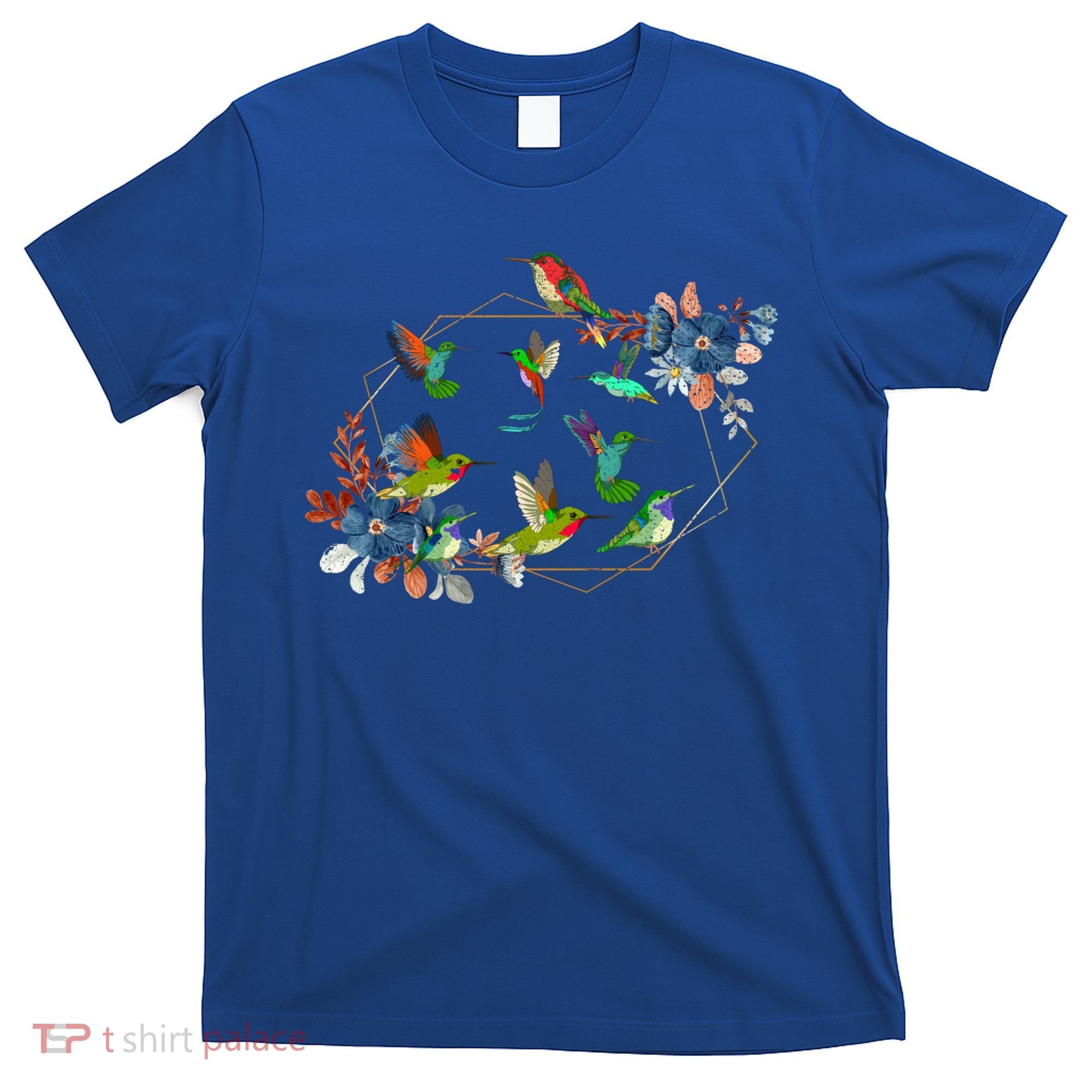 Floral Nature Hummingbird Lover Vintage Flowers Hummingbird Gift T-Shirt