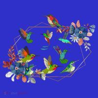 Floral Nature Hummingbird Lover Vintage Flowers Hummingbird Gift T-Shirt thumb 7