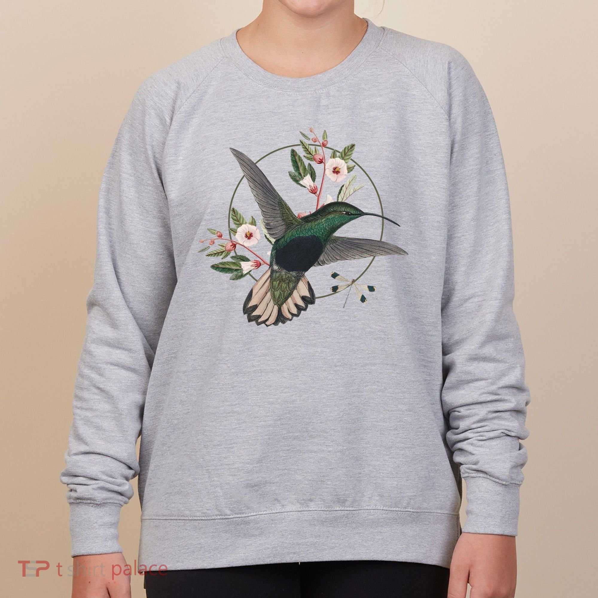 Floral Nature Hummingbird Women's Sweatshirt