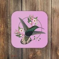 Floral Nature Hummingbird Coaster thumb 0