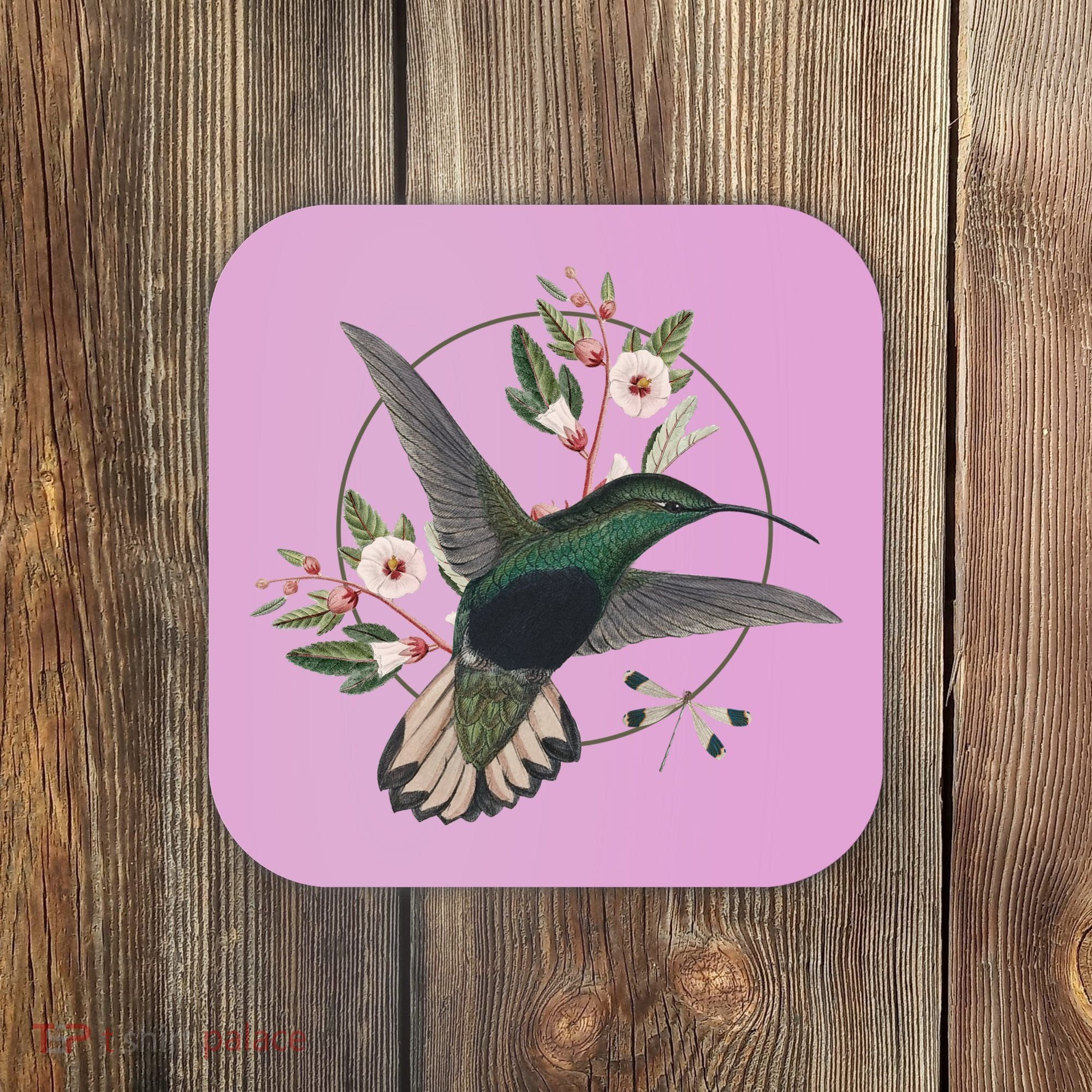 Floral Nature Hummingbird Coaster
