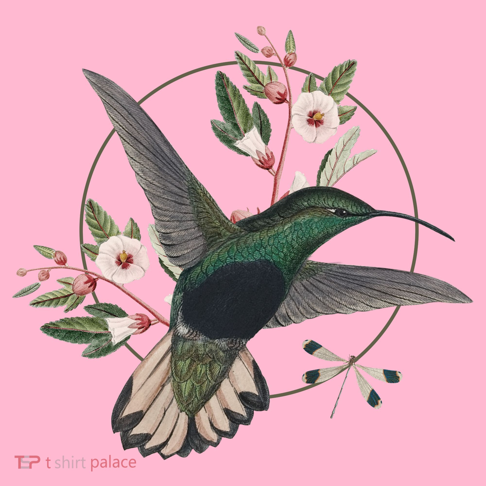 Floral Nature Hummingbird Coaster