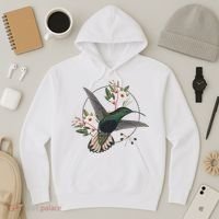 Floral Nature Hummingbird Hoodie thumb 3