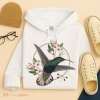Floral Nature Hummingbird Hoodie thumb 4