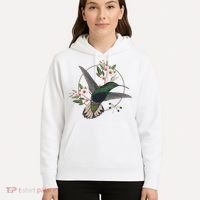 Floral Nature Hummingbird Hoodie thumb 5