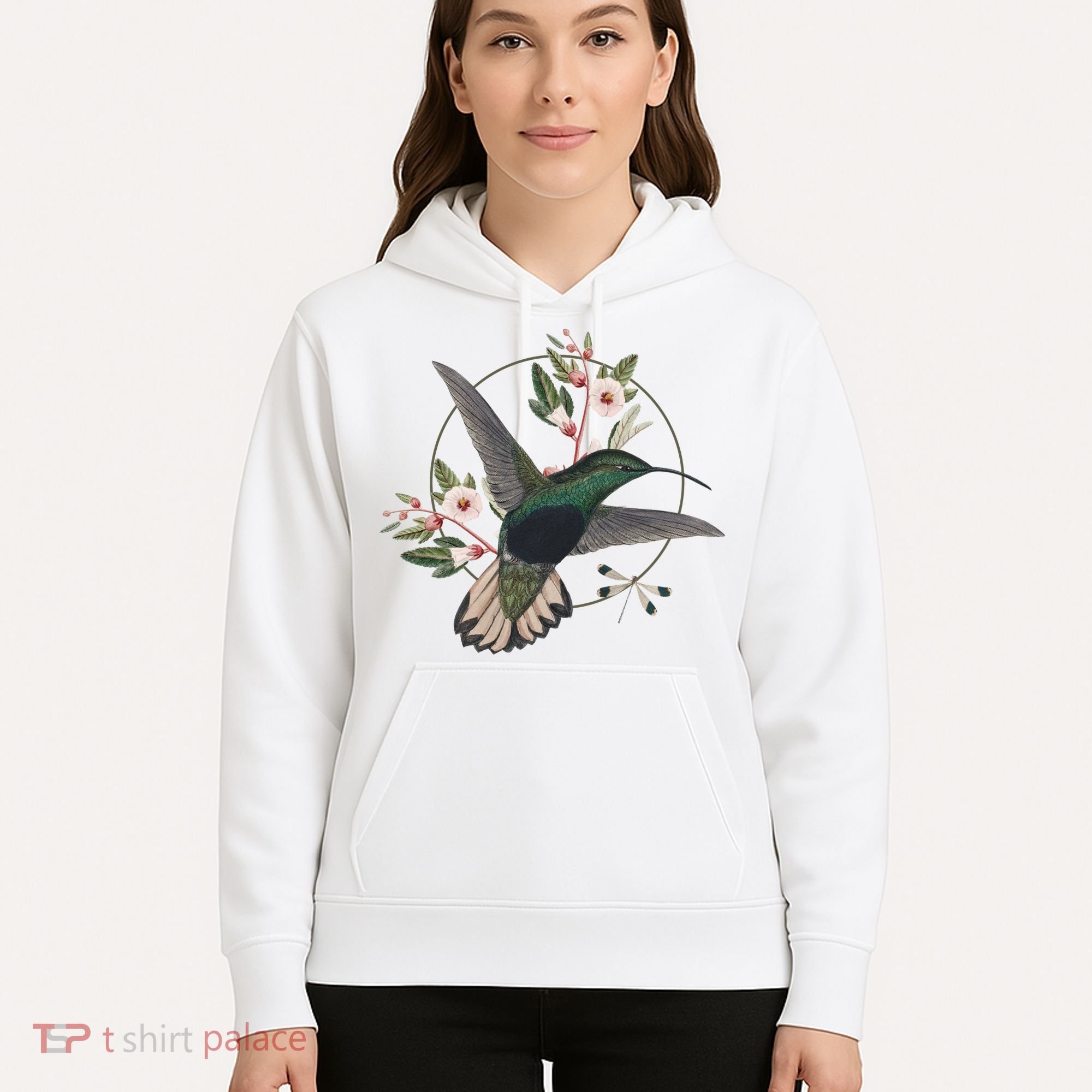 Floral Nature Hummingbird Hoodie