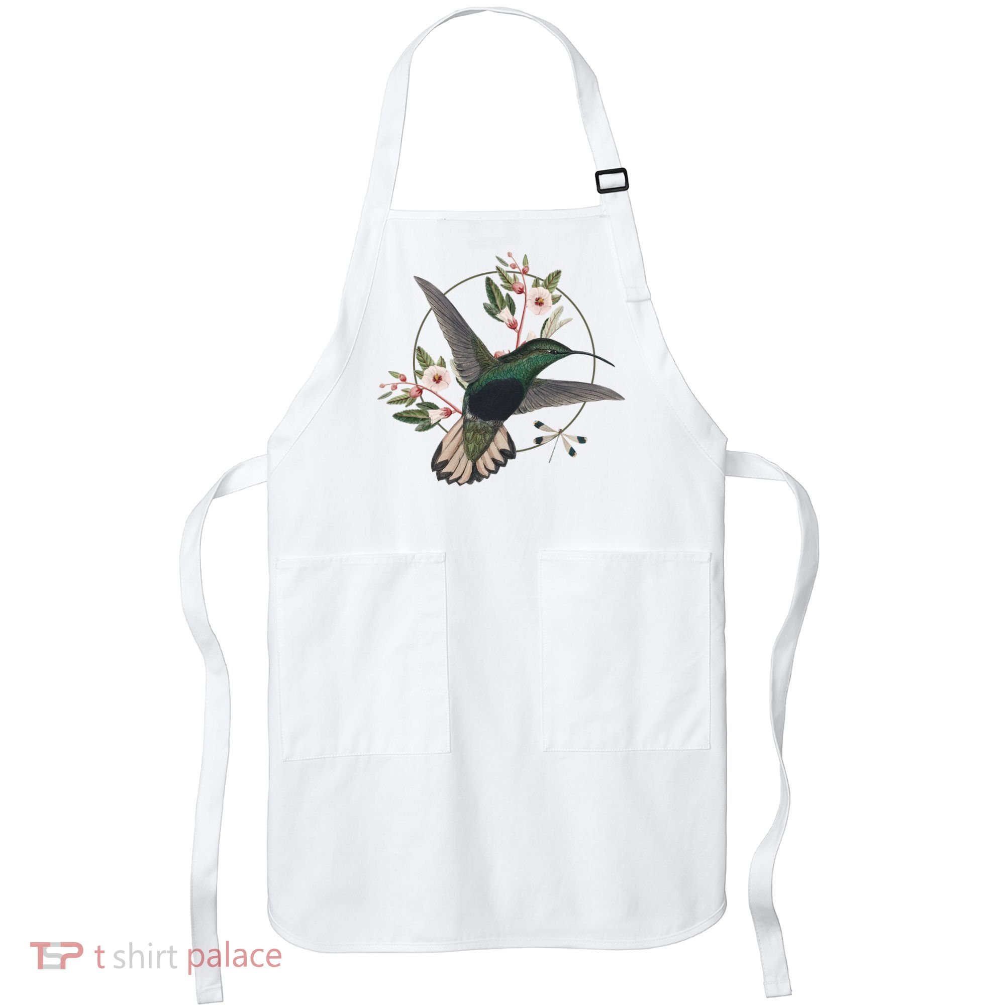 Floral Nature Hummingbird Apron