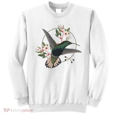 Floral Nature Hummingbird Sweatshirt