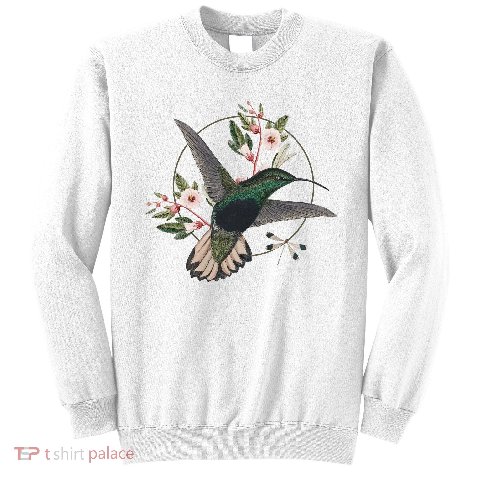 Floral Nature Hummingbird Sweatshirt