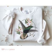 Floral Nature Hummingbird Sweatshirt thumb 2