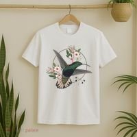 Floral Nature Hummingbird T-Shirt thumb 2