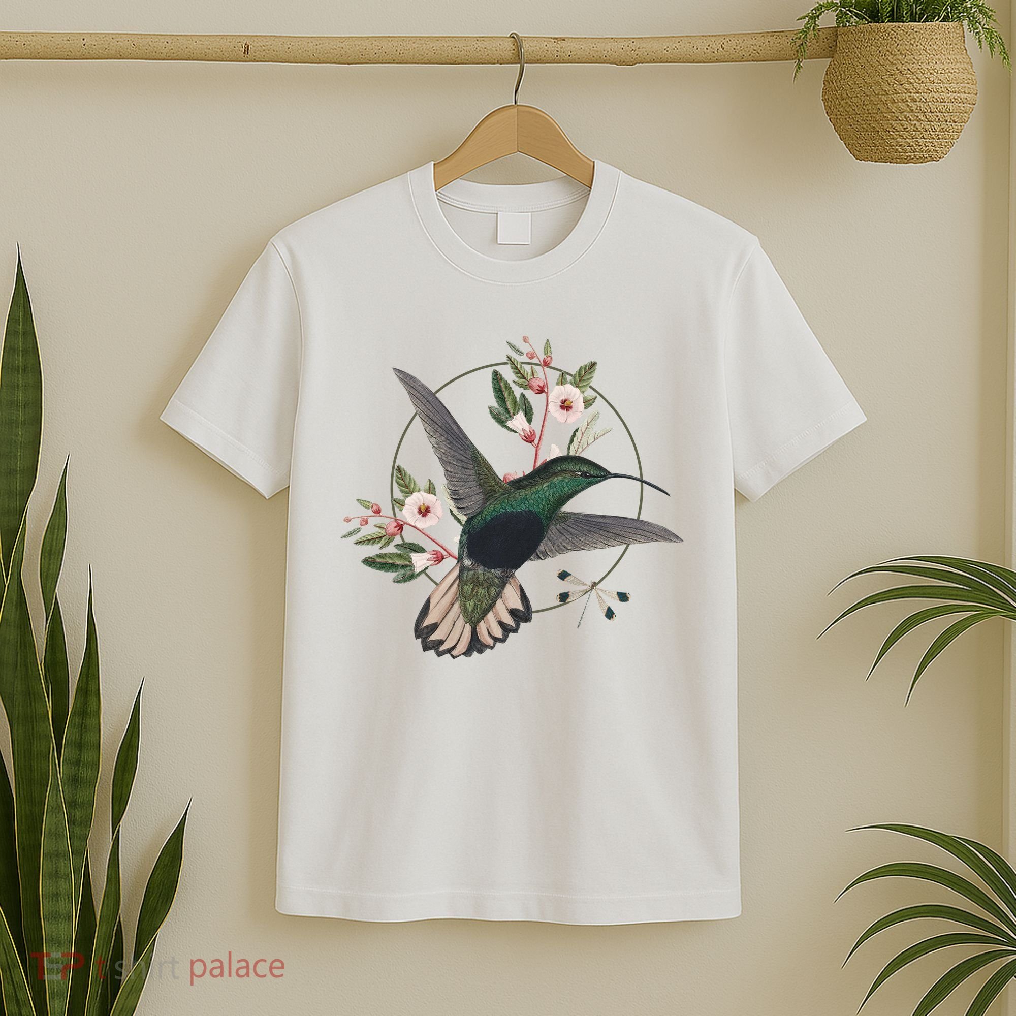 Floral Nature Hummingbird T-Shirt