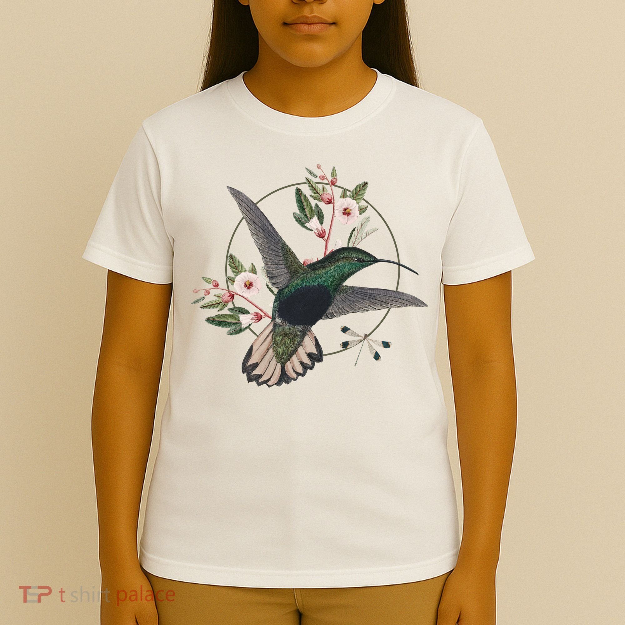 Floral Nature Hummingbird T-Shirt