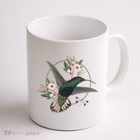 Floral Nature Hummingbird Coffee Mug thumb 1