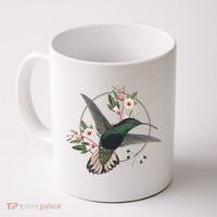 Floral Nature Hummingbird Coffee Mug thumb 0