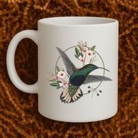 Floral Nature Hummingbird Coffee Mug thumb 2