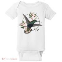 Floral Nature Hummingbird Baby Bodysuit thumb 0