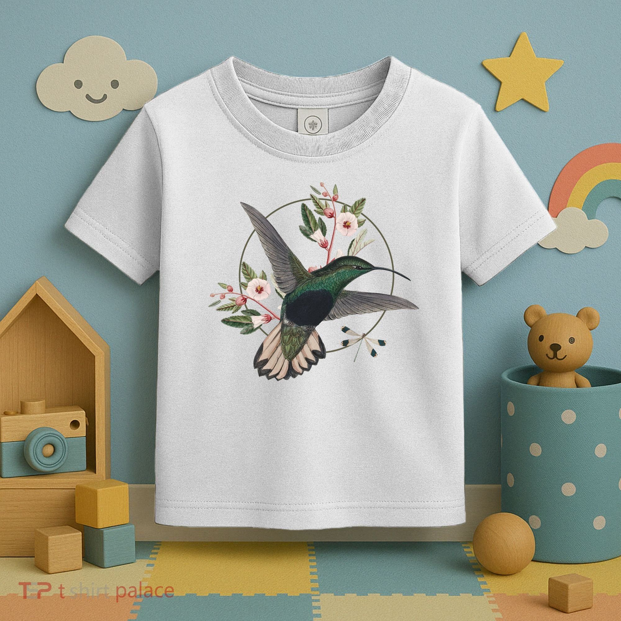 Floral Nature Hummingbird Toddler T-Shirt