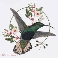 Floral Nature Hummingbird Visor thumb 3