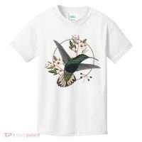 Floral Nature Hummingbird Kids T-Shirt thumb 0
