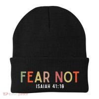 Fear Not Isaiah 41 10 God Faith Jesus Christianity Beanie thumb 0