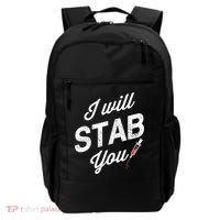 Funny Nurse I Will Stab You Funny Gift For Backpack thumb 0