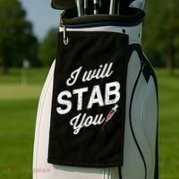 Funny Nurse I Will Stab You Funny Gift For Golf Towel thumb 2