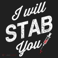 Funny Nurse I Will Stab You Funny Gift For Golf Towel thumb 3