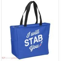 Funny Nurse I Will Stab You Funny Gift For Tote Bag thumb 2