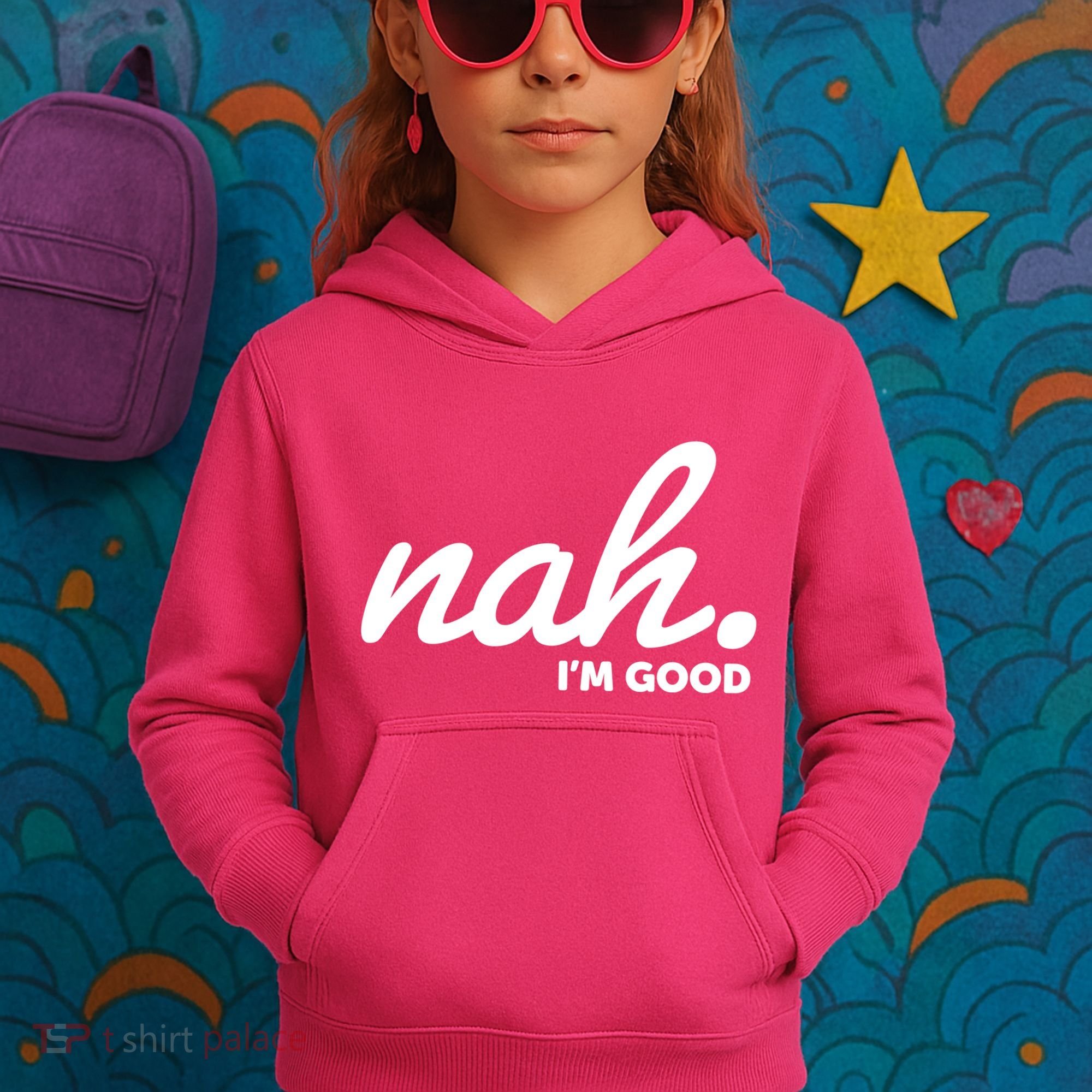 Funny Nah Im Good Kids Hoodie