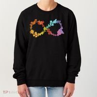 Floral Neurodiversity Infinity Symbol Autism Awareness Women's Sweatshirt thumb 0