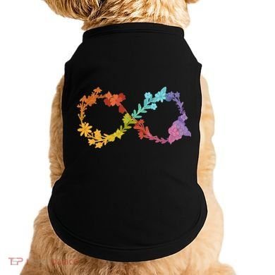 Floral Neurodiversity Infinity Symbol Autism Awareness Doggie Tank