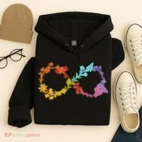 Floral Neurodiversity Infinity Symbol Autism Awareness Hoodie thumb 4