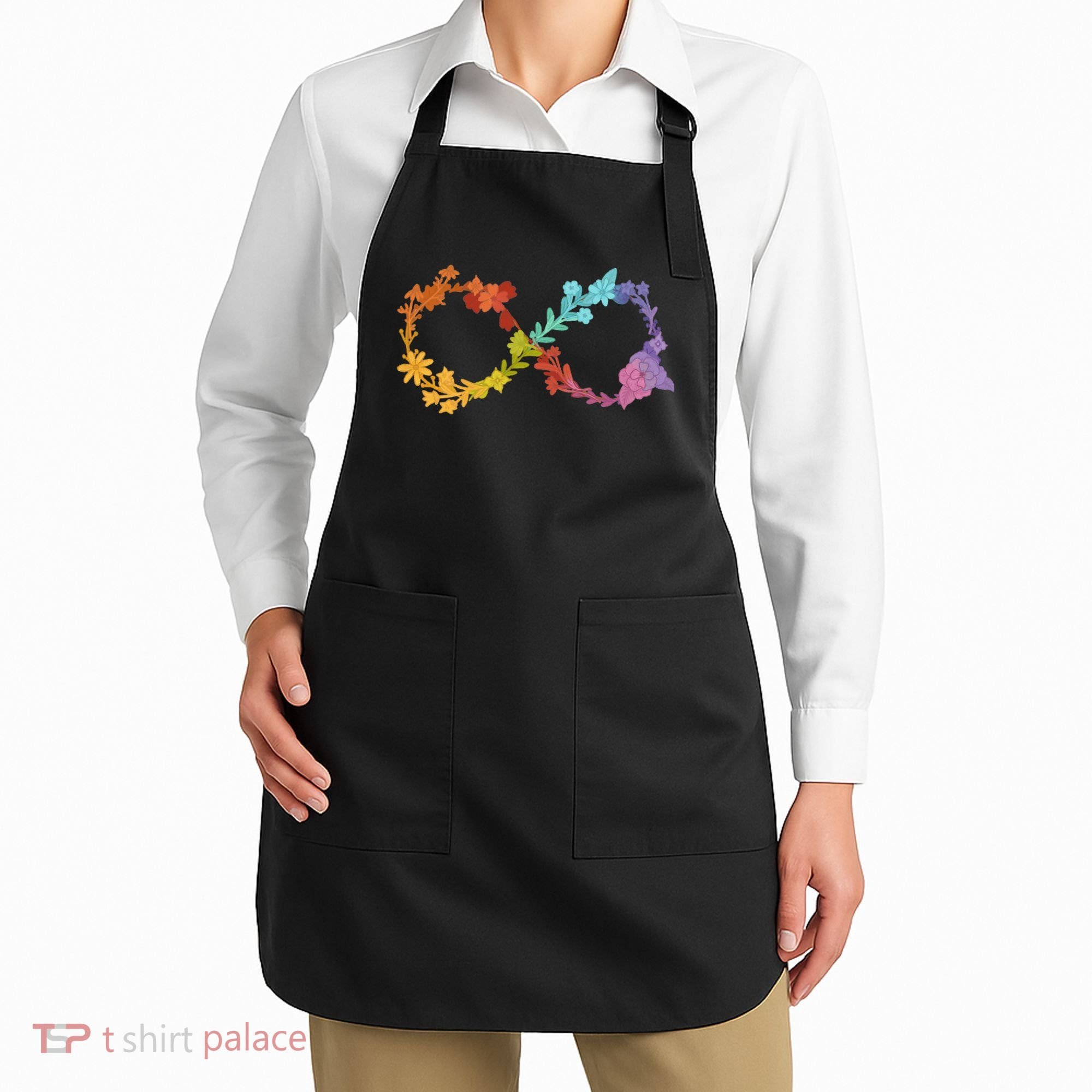 Floral Neurodiversity Infinity Symbol Autism Awareness Apron