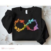 Floral Neurodiversity Infinity Symbol Autism Awareness Sweatshirt thumb 2