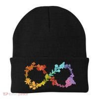 Floral Neurodiversity Infinity Symbol Autism Awareness Beanie thumb 0