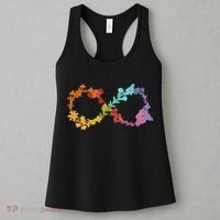 Floral Neurodiversity Infinity Symbol Autism Awareness Women's Tank Top thumb 3