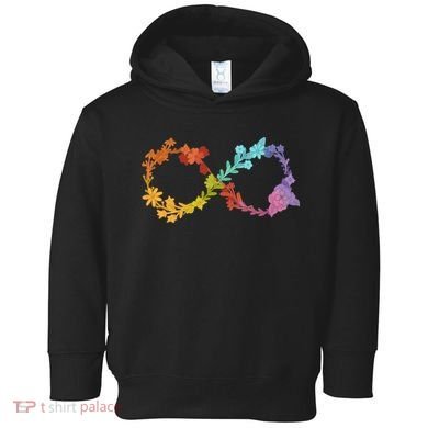 Floral Neurodiversity Infinity Symbol Autism Awareness Toddler Hoodie