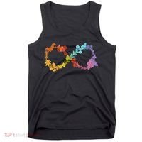 Floral Neurodiversity Infinity Symbol Autism Awareness Tank Top thumb 0