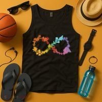 Floral Neurodiversity Infinity Symbol Autism Awareness Tank Top thumb 4