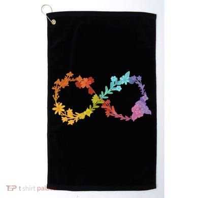 Floral Neurodiversity Infinity Symbol Autism Awareness Golf Towel