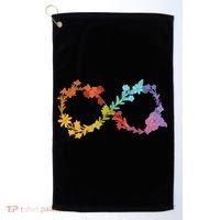 Floral Neurodiversity Infinity Symbol Autism Awareness Golf Towel thumb 0