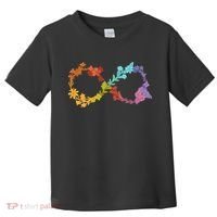 Floral Neurodiversity Infinity Symbol Autism Awareness Toddler T-Shirt thumb 0